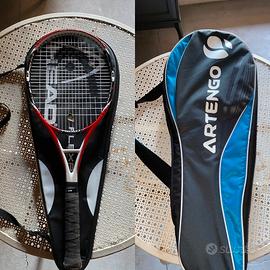 racchetta da tennis con borse