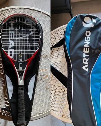 racchetta da tennis con borse