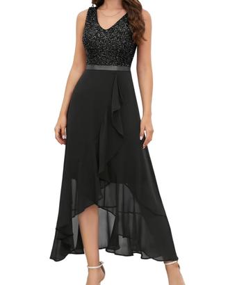 Abito da sera elegante nero S