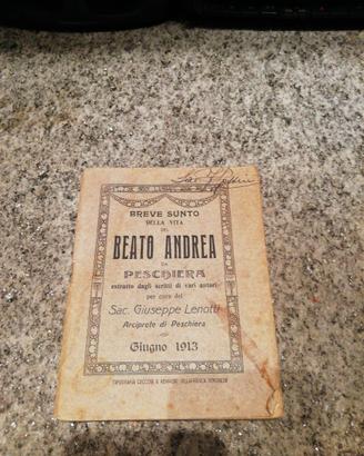 Libretto su Beato Andrea da Peschiera del 1913