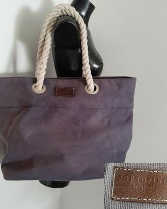 Portofino Borsa Bags Tela blu vintage retro' 