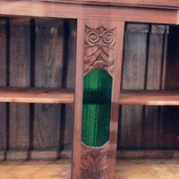 Dispensa antica con 2 ante in vetro lavorato