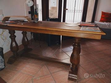 Scrivania in legno massello - stile rustico