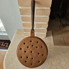 Antico Scaldino / Braciere a mano in Rame Martello