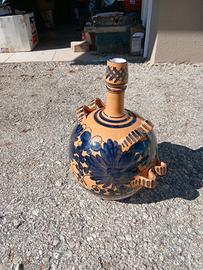 Vaso Brocca Vintage in Ceramica Decorata a Mano