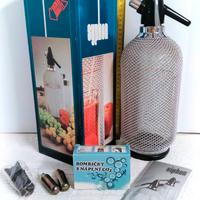 Sifone Seltzer completo Vintage '70 Rete Metallica