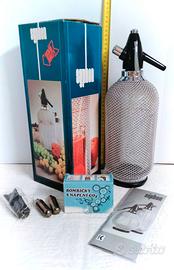 Sifone Seltzer completo Vintage '70 Rete Metallica
