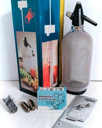 Sifone Seltzer completo Vintage '70 Rete Metallica