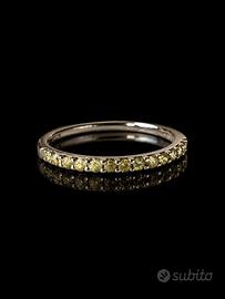 Anello Vintage in Oro Bianco 9kt con Peridoti