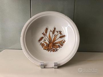 Piatto in ceramica vintage Spighe di grano, Italia
