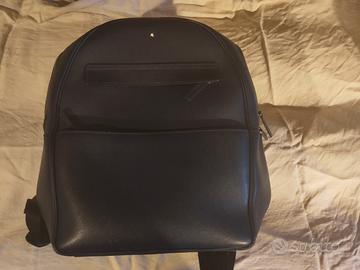 Zaino Montblanc Sartorial - Pelle Saffiano Blu Not