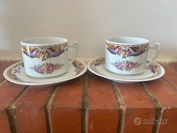 Tazze + Piattino ‘Vizavi porcellana’