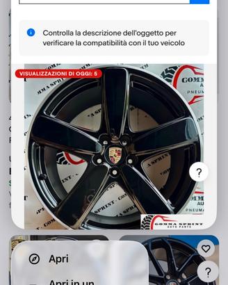 Cerchi in lega originali porsche