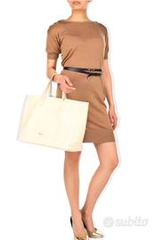 Borsa Braccialini shopper vintage bianca pelle eff