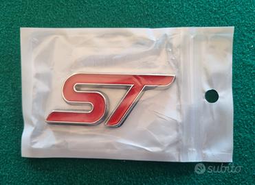 Adesivo auto ST rosso metallo 3D