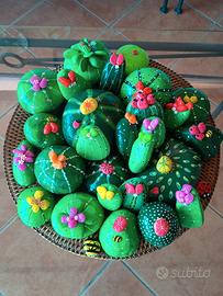 Decorazioni Cactus ( 5 pezzi)  sassi Naif