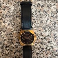 NIXON TIME TELLER DELUXE LEATHER WATCH