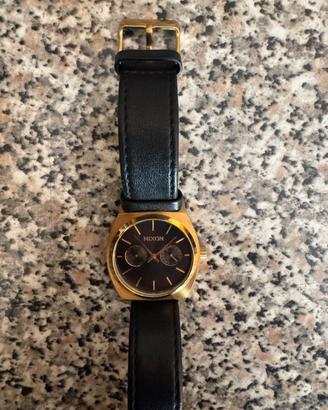 NIXON TIME TELLER DELUXE LEATHER WATCH