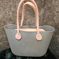 O Bag originale completa Light Blue manici bianchi