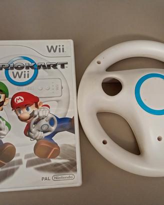 gioco Nintendo wii super Mario kart+ volante ITA