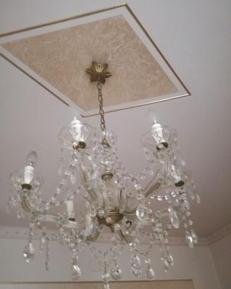 Lampadario completo di 2 Abat-Jour