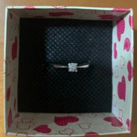 Anello solitario in argento - diametro 1.5 cm