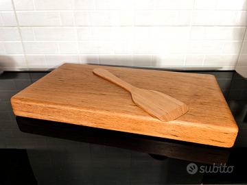 Tagliere da giardino in legno di faggio 45x25