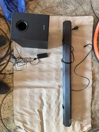 Soundbar e subwoofer Sony