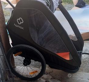 Rimorchio per bici due posti