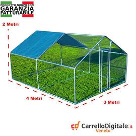 Recinto per Polli 3x4m x  h 2 m - 12mq – azzurro