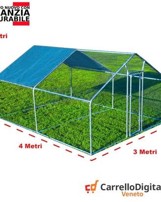 Recinto per Polli 3x4m x  h 2 m - 12mq – azzurro