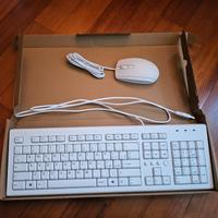 Tastiera e mouse laser colore bianco (nuovi)