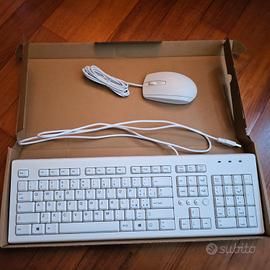 Tastiera e mouse laser colore bianco (nuovi)