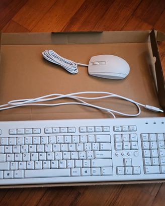 Tastiera e mouse laser colore bianco (nuovi)