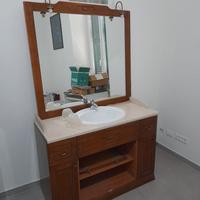 Mobile bagno in legno noce