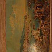 oleografia antica città di Genova 