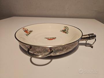 piatto scaldapappa in ceramica anni 60