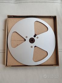 Bobina audio vuota in metallo vintage da 21cm