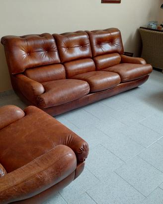 Divano salotto LEV&LEV vintage pelle