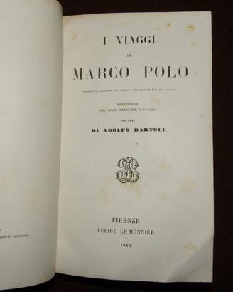 Marco Polo, Il Milione - viaggi. 1863