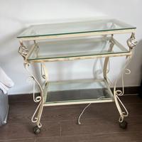 Tavolino ferro battuto e vetro buono stato