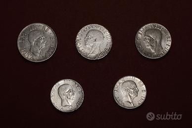 Lotto Monete Vittorio Emanuele III (1937-1943)