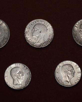 Lotto Monete Vittorio Emanuele III (1937-1943)