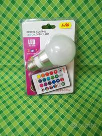 Lampadina a led con telecomando 2 in 1 white/ RGB