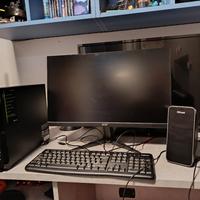 computer Acer con monitor Acer , casse e tastiera