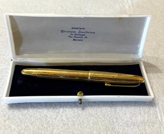 Antica penna laminata oro 18 carati