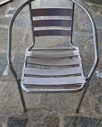 set 5 sedie da giardino alluminio leggerissime 