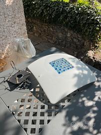 Lampadario bianco vetro