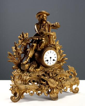 Orologio da Appoggio in Antimonio Dorato