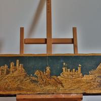 Quadretto su tavola vintage